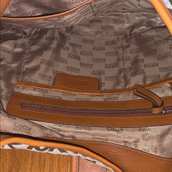 Michael Kors shoulder bag- gold signature jacquard - Picture 6 of 8